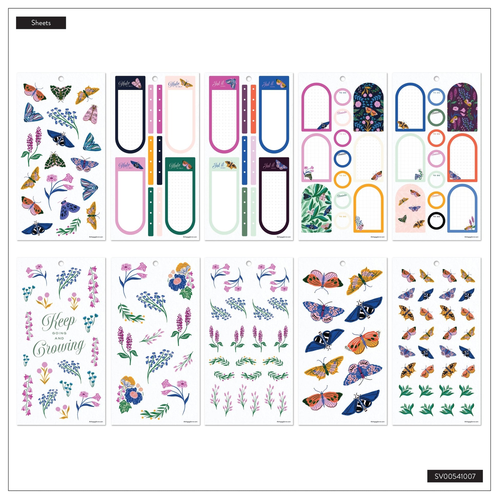 Butterfly Botanics Classic 30 Sheet Sticker Value Pack - Bera Papier
