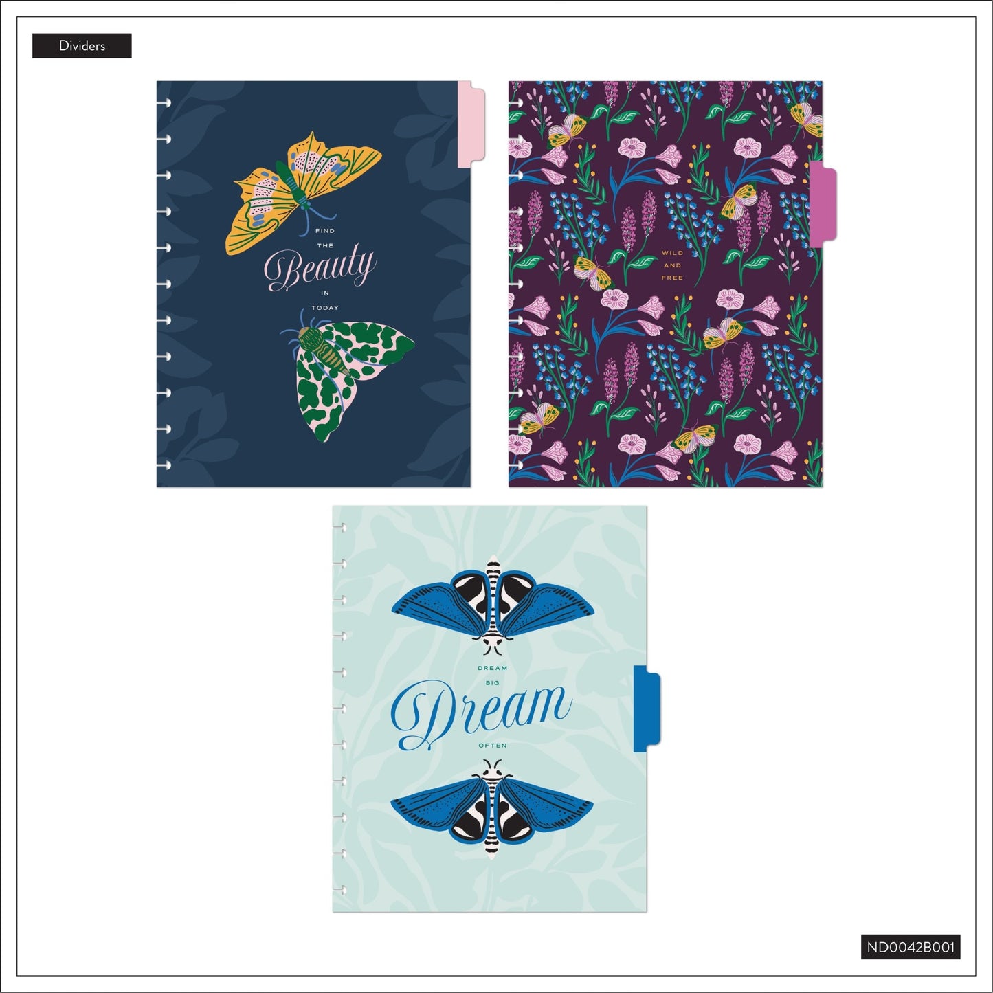 Butterfly Botanics Happy Planner Big Notebook – 60 Hojas Dotted Lined - Bera Papier