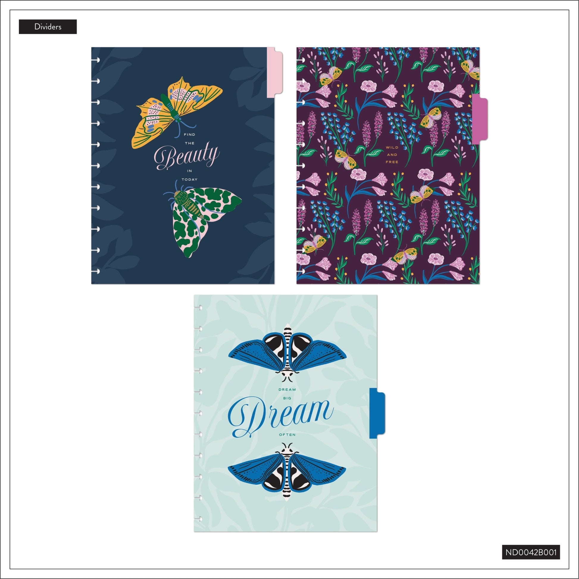 Butterfly Botanics Happy Planner Big Notebook – 60 Hojas Dotted Lined - Bera Papier