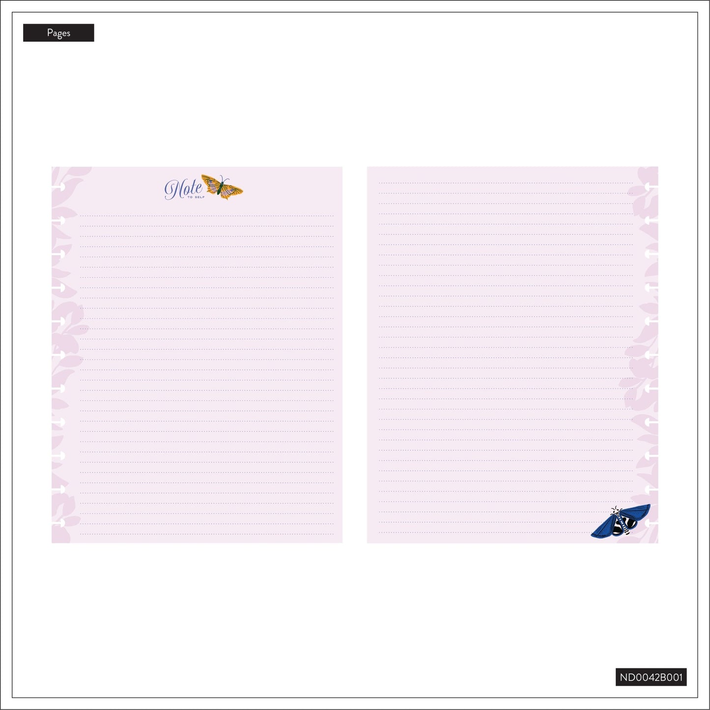 Butterfly Botanics Happy Planner Big Notebook – 60 Hojas Dotted Lined - Bera Papier