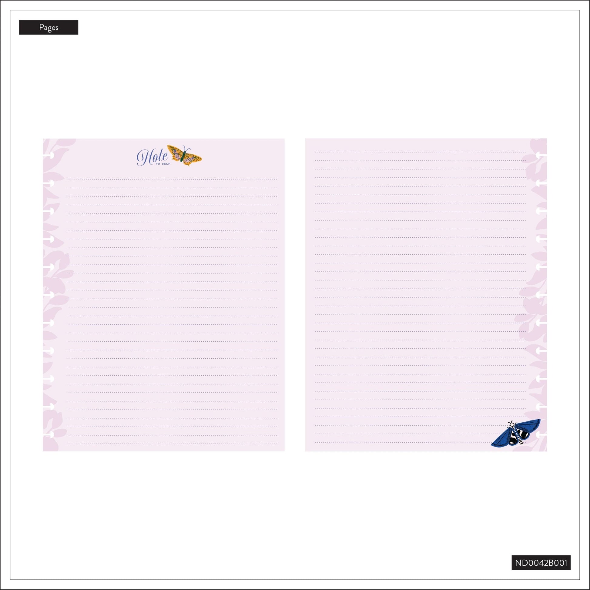 Butterfly Botanics Happy Planner Big Notebook – 60 Hojas Dotted Lined - Bera Papier