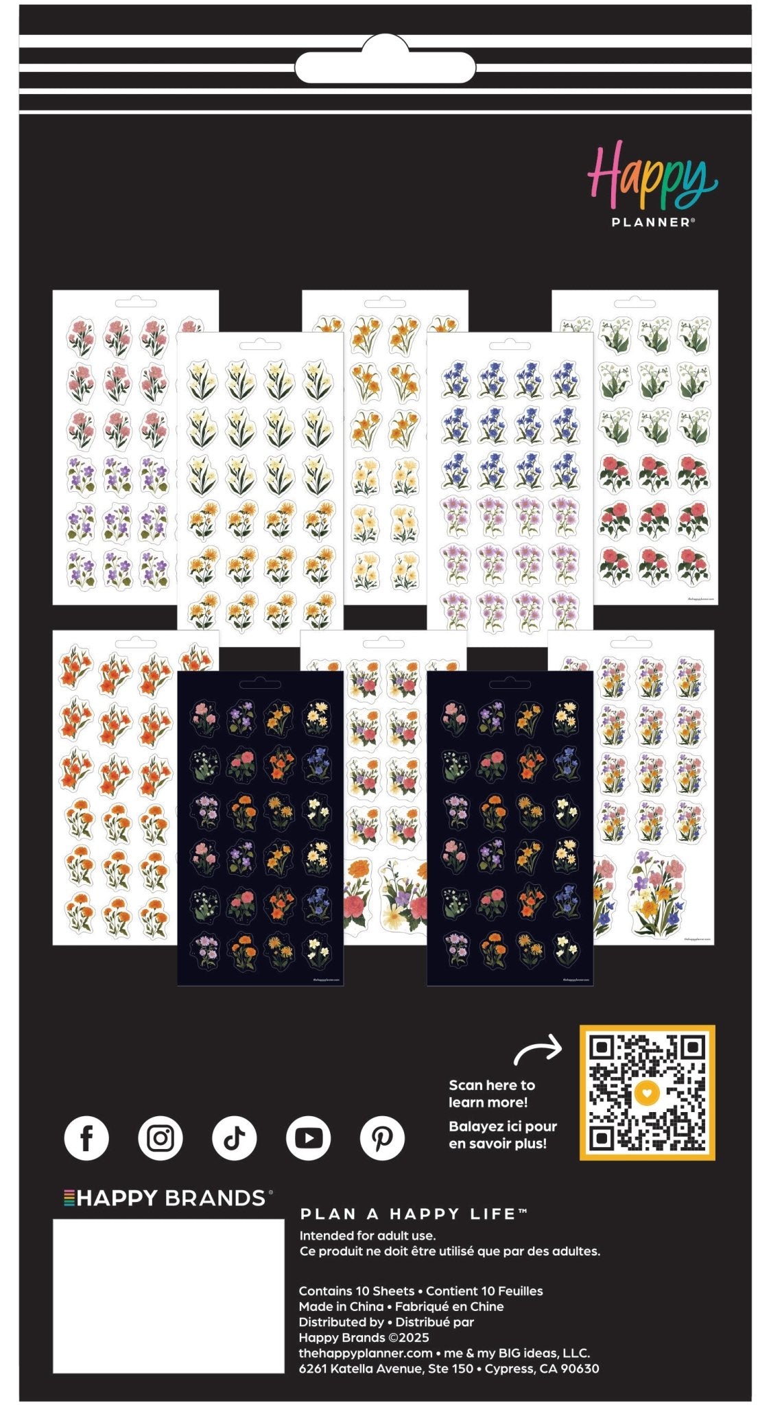 Dark Garden 10 Sheet Sticker Value Pack - Bera Papier
