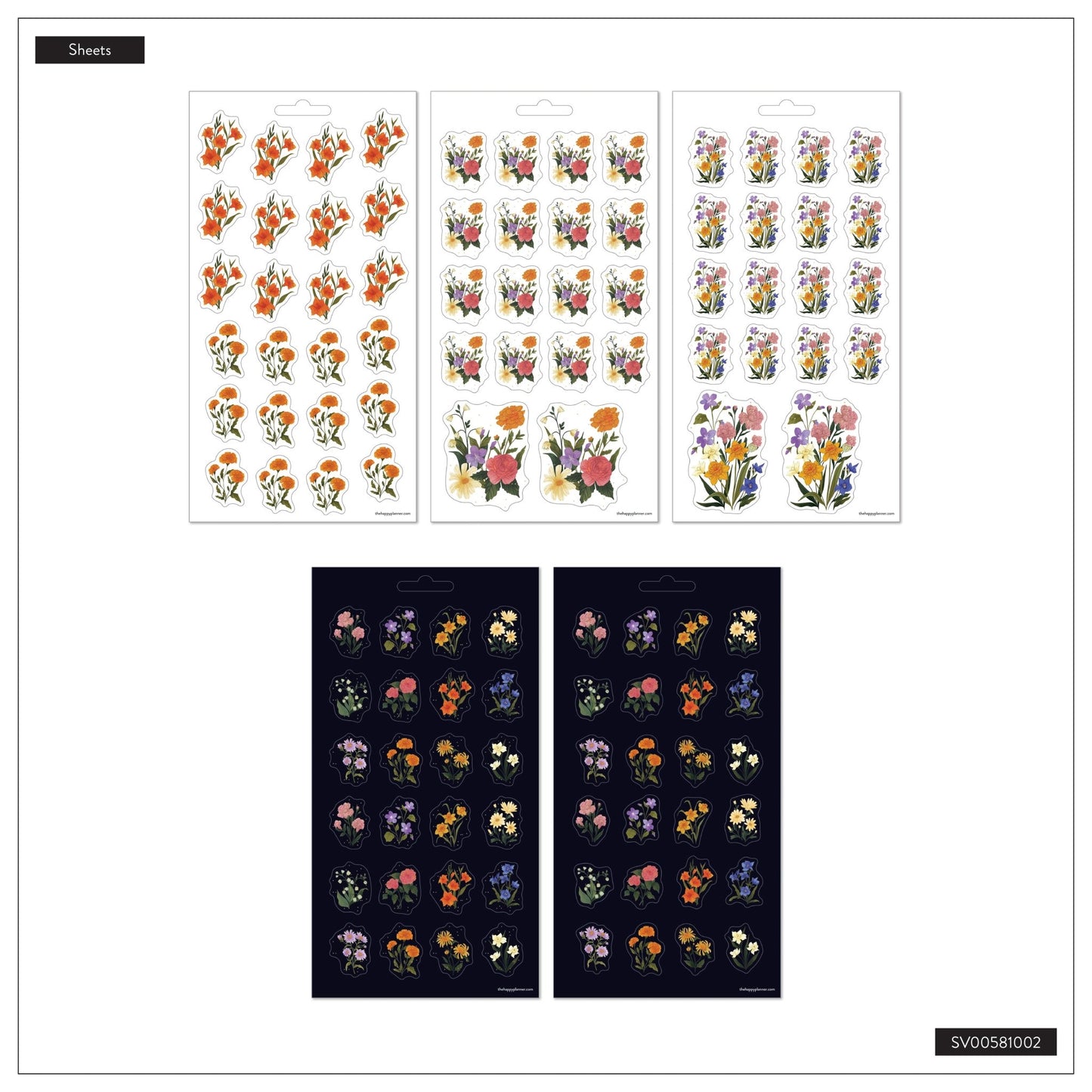 Dark Garden 10 Sheet Sticker Value Pack - Bera Papier
