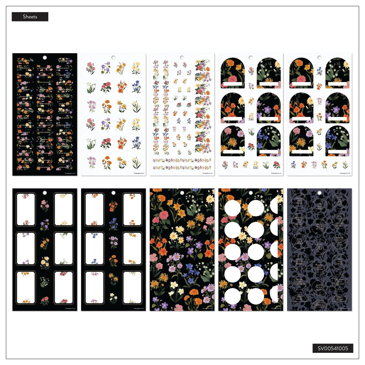 Dark Garden Classic 30 Sheet Sticker Value Pack - Bera Papier