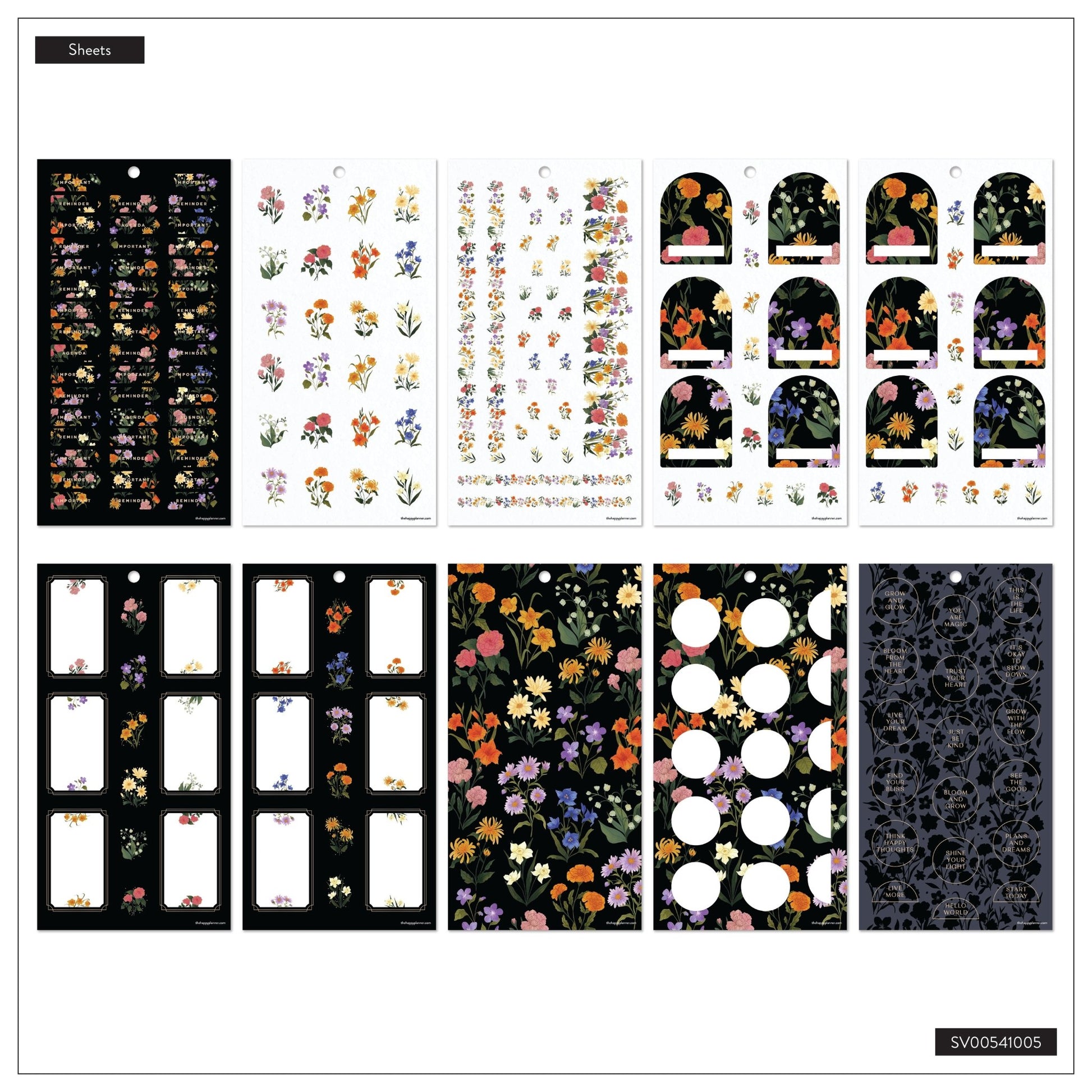 Dark Garden Classic 30 Sheet Sticker Value Pack - Bera Papier