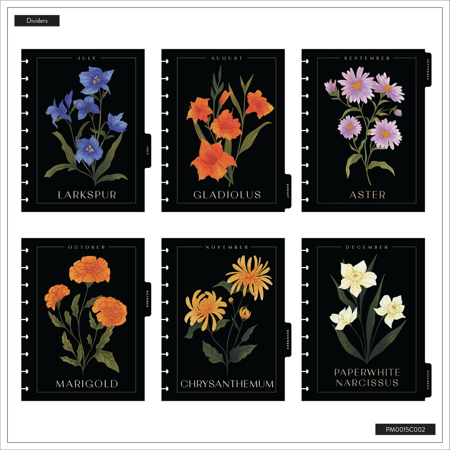 Dark Garden Happy Planner Classic Deluxe 12 Meses Fechado 2026 – Vertical - Bera Papier