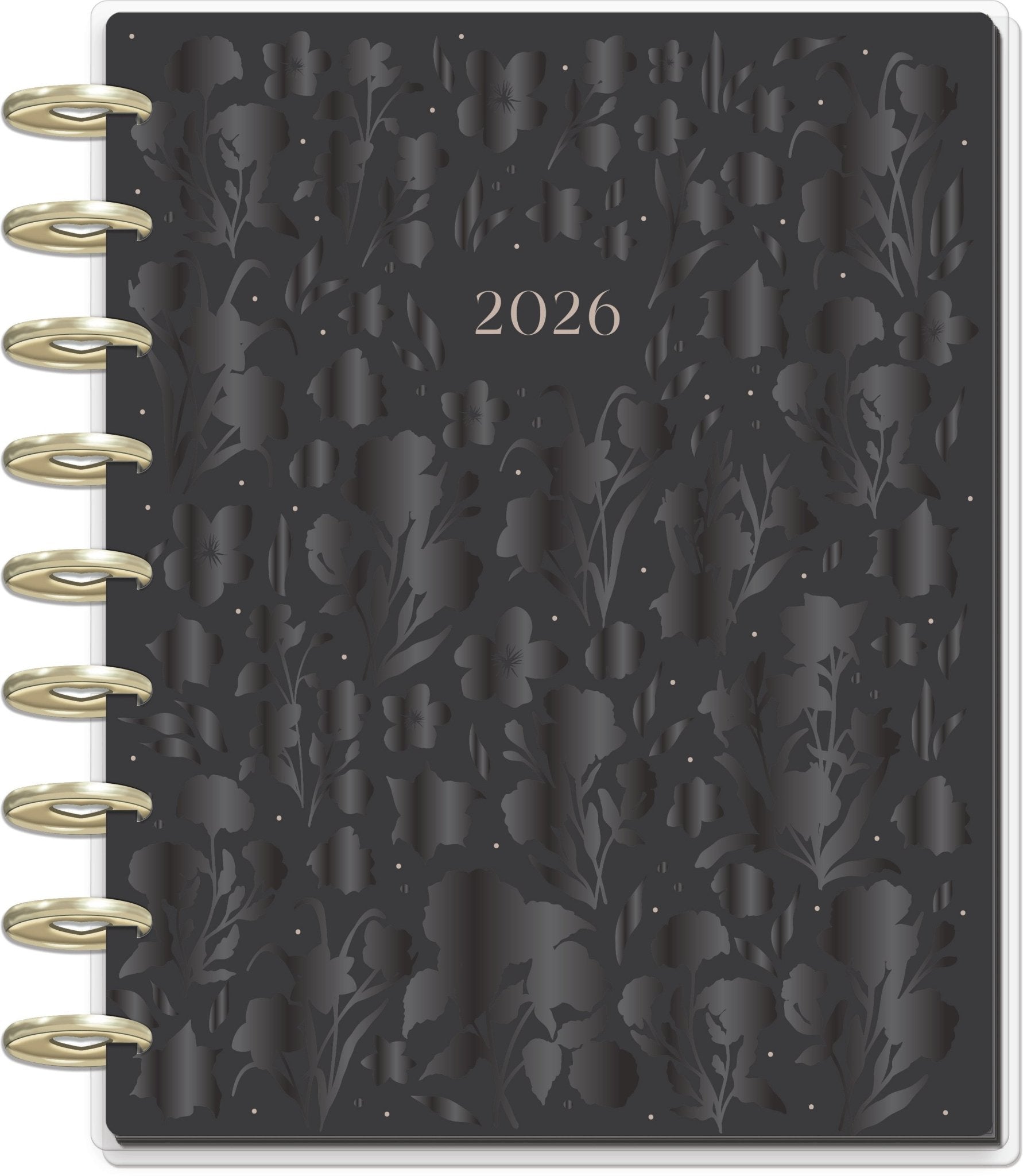 Dark Garden Happy Planner Classic Deluxe 12 Meses Fechado 2026 – Vertical - Bera Papier