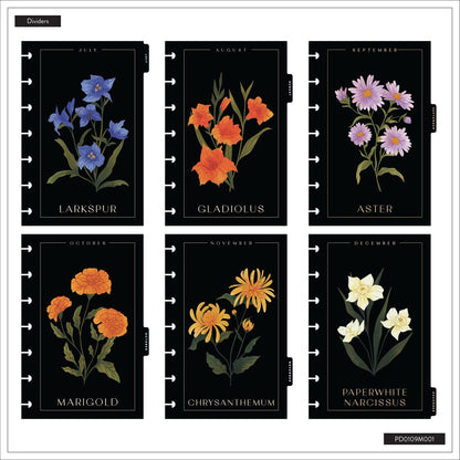 Dark Garden Happy Planner Mini 12 Meses Fechado 2026 – Dashboard - Bera Papier