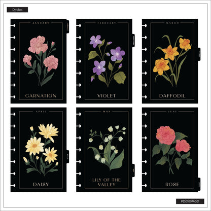 Dark Garden Happy Planner Mini 12 Meses Fechado 2026 – Dashboard - Bera Papier