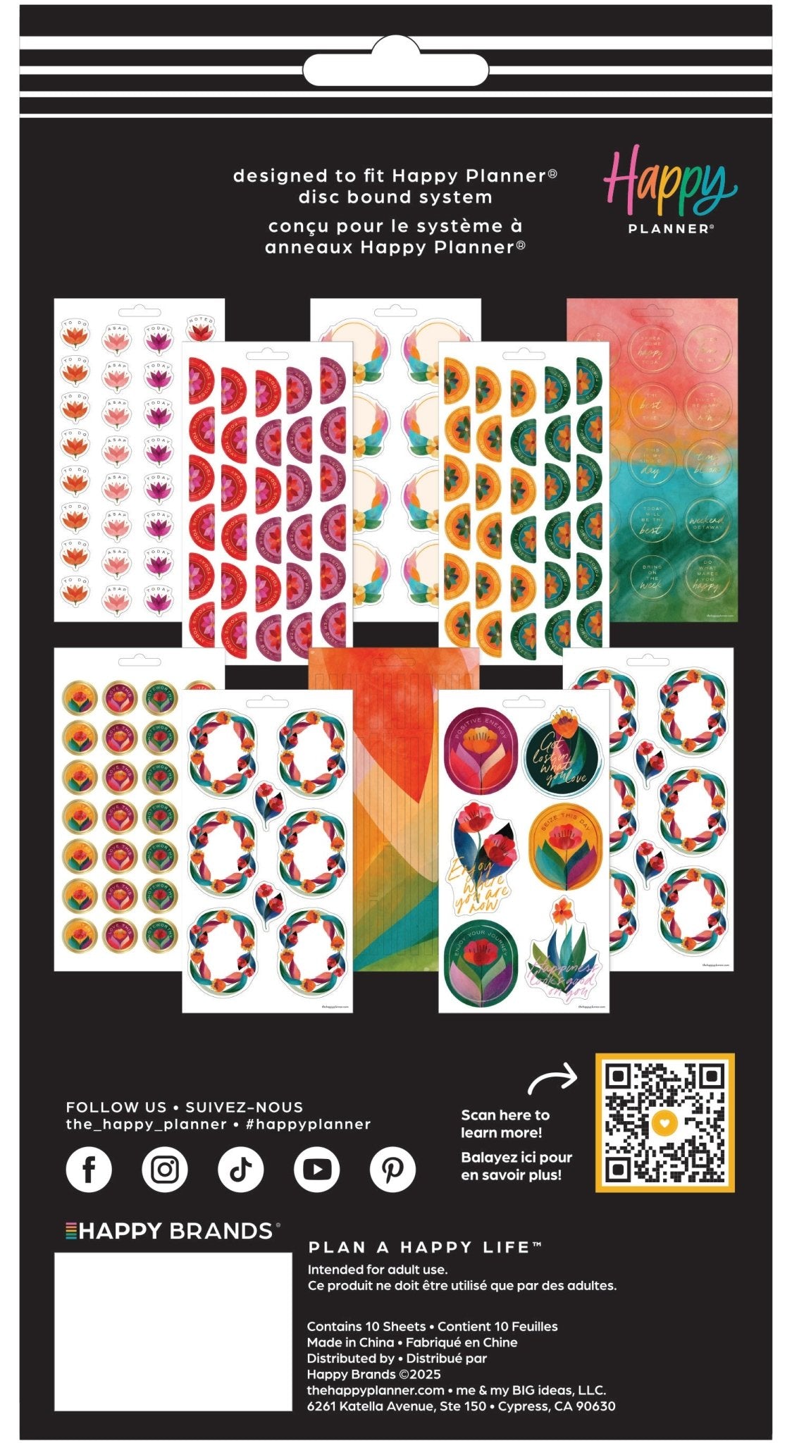 Floral Energy 10 Sheet Sticker Value Pack - Bera Papier