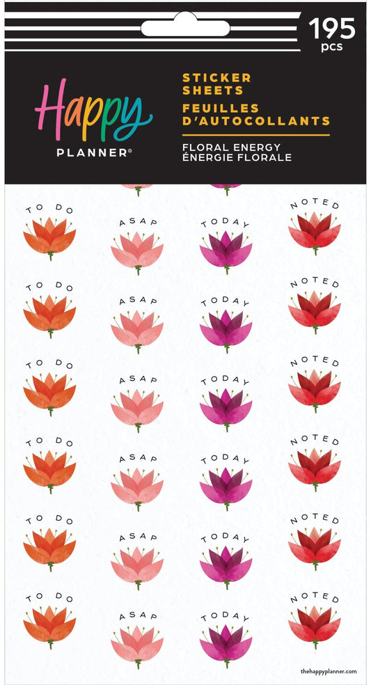 Floral Energy 10 Sheet Sticker Value Pack - Bera Papier
