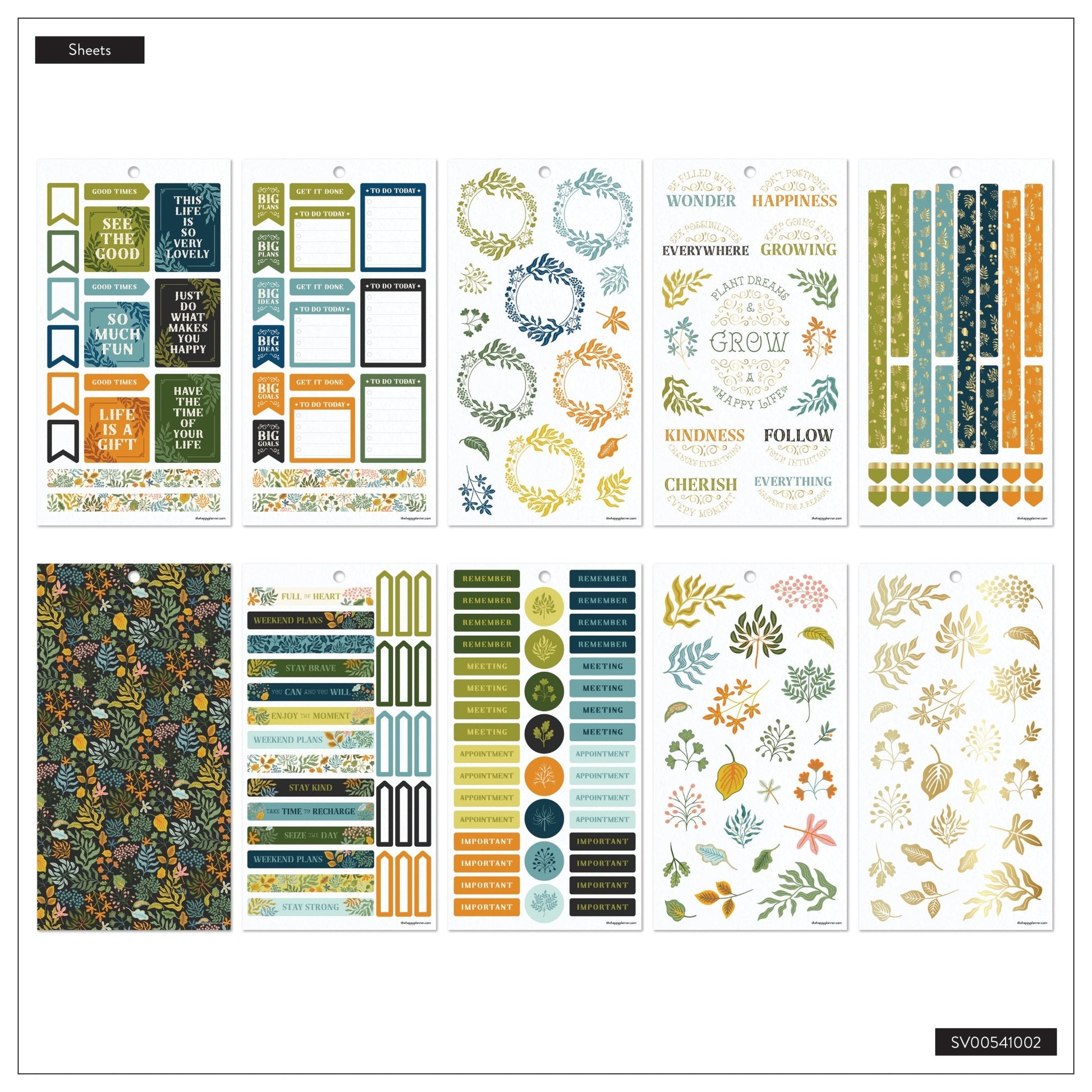 Herbarium Classic 30 Sheet Sticker Value Pack - Bera Papier