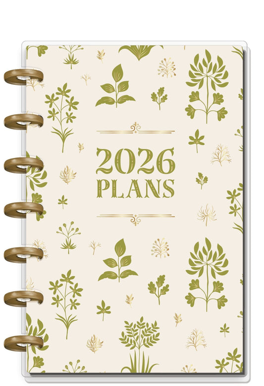 Herbarium Happy Planner Mini 12 Meses Fechado 2026 – Horizontal - Bera Papier