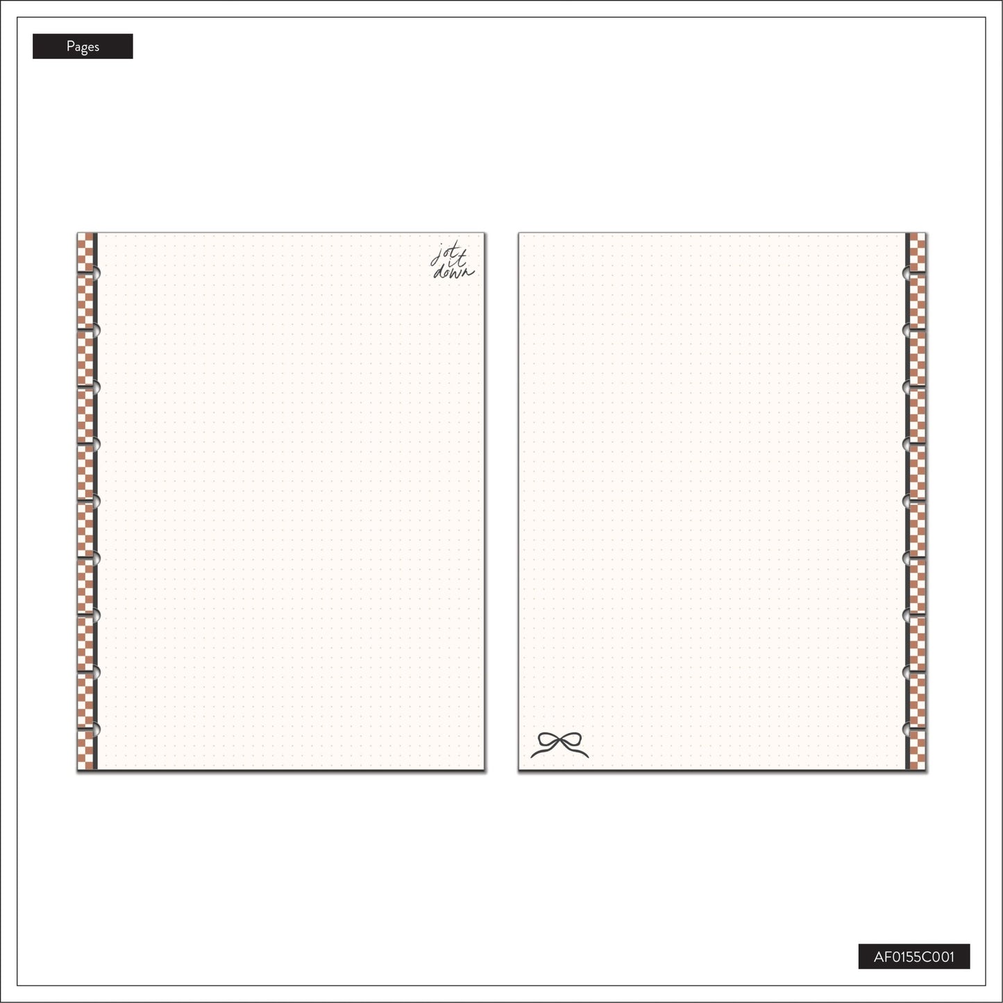 Modern Charm Fill Paper/ Papel de Puntos Classic Happy Planner – 40 Hojas Dot Grid - Bera Papier