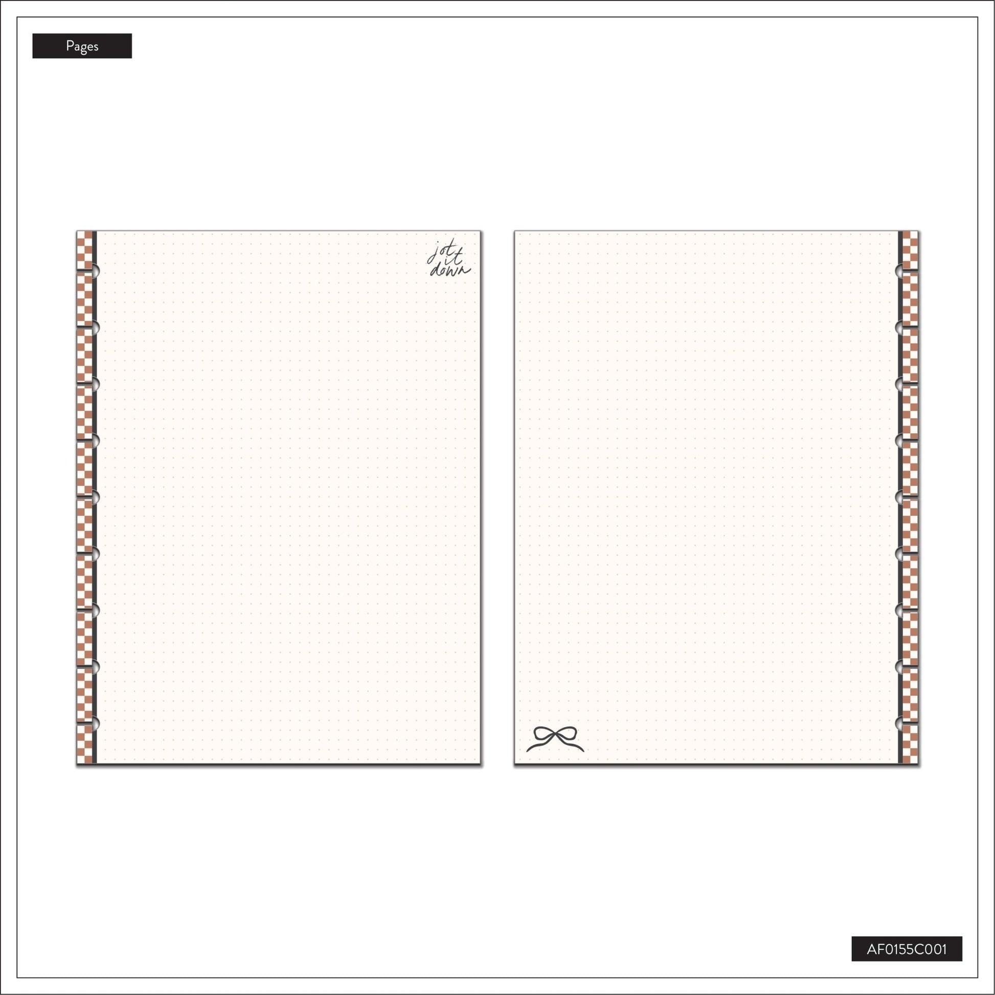 Modern Charm Fill Paper/ Papel de Puntos Classic Happy Planner – 40 Hojas Dot Grid - Bera Papier