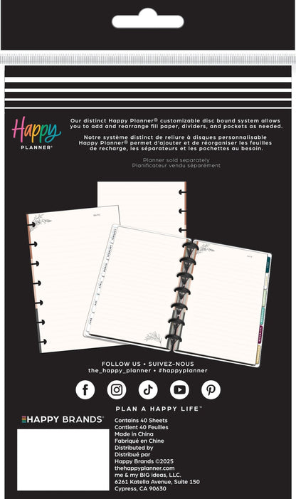 Modern Charm Mini Fill Paper /Papel de Notas Mini Happy Planner - Bera Papier