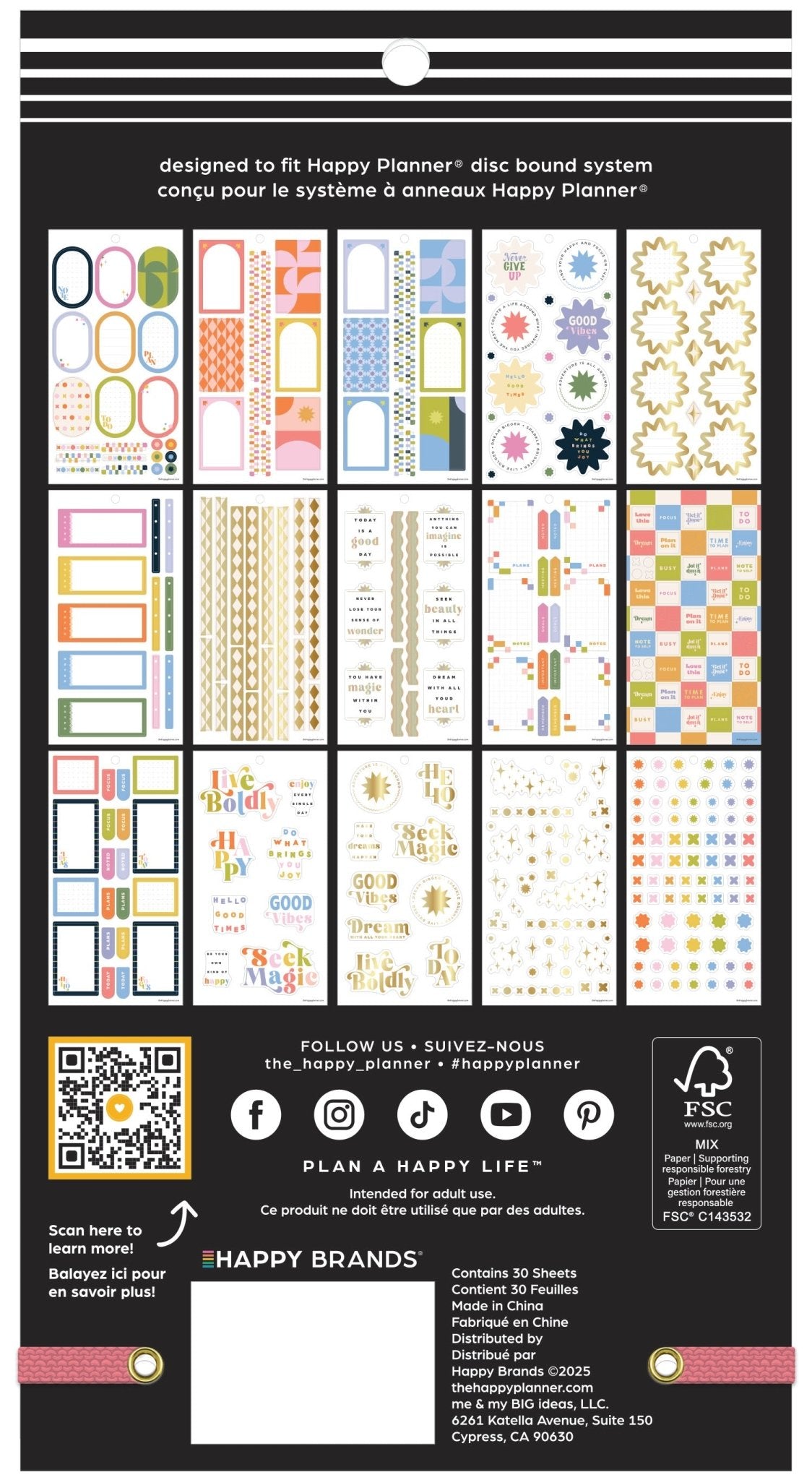 Pop Splash Classic 30 Sheet Sticker Value Pack - Bera Papier