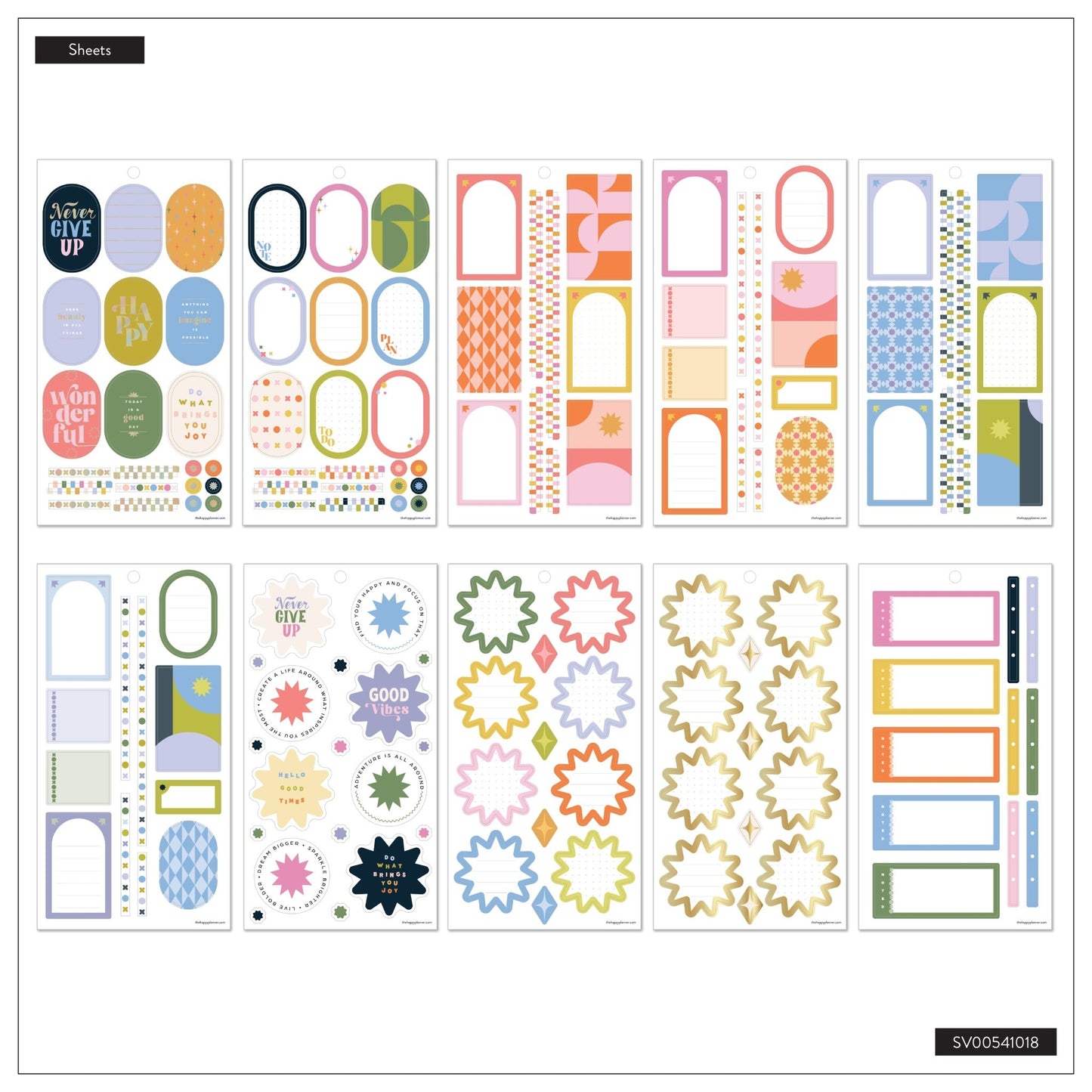 Pop Splash Classic 30 Sheet Sticker Value Pack - Bera Papier