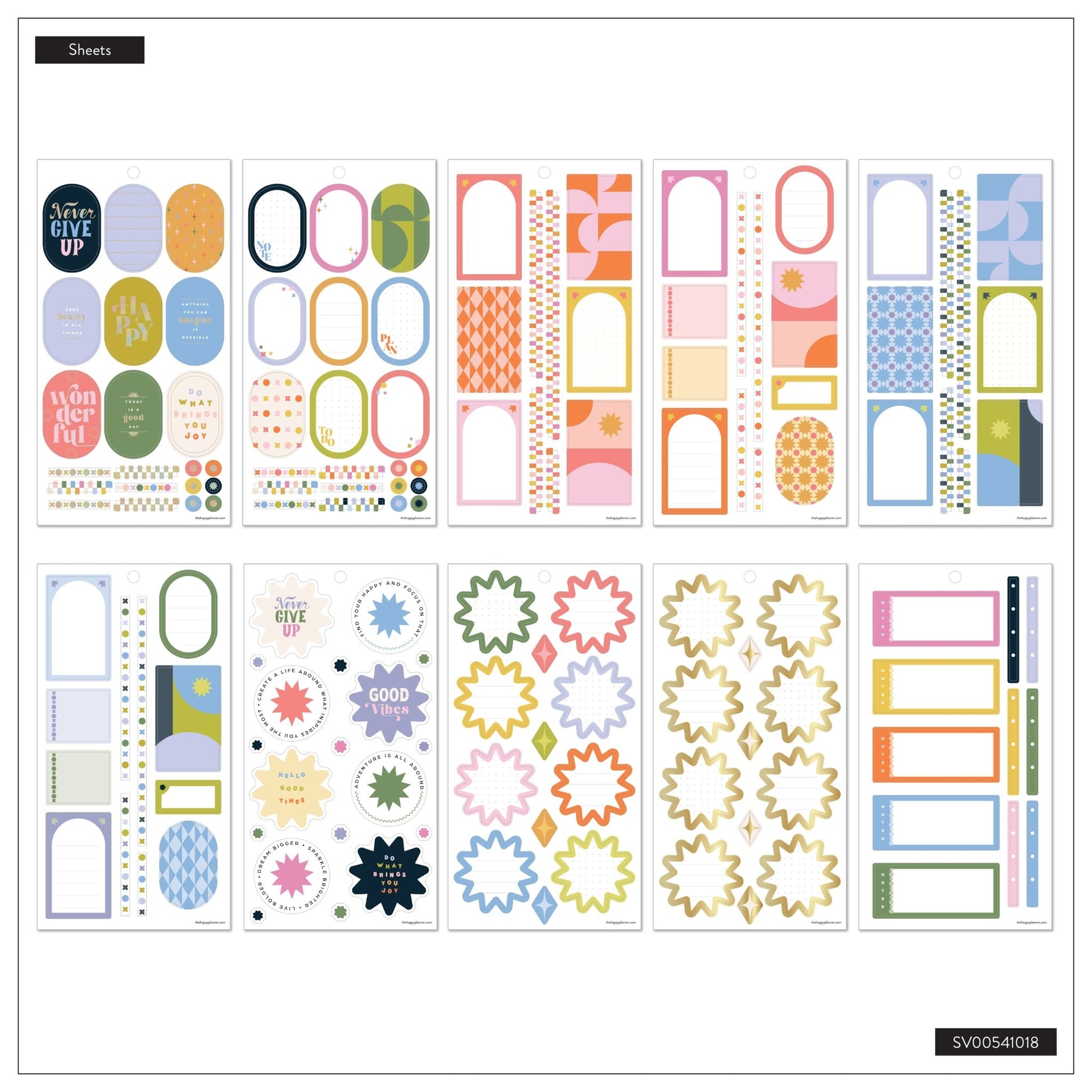 Pop Splash Classic 30 Sheet Sticker Value Pack - Bera Papier
