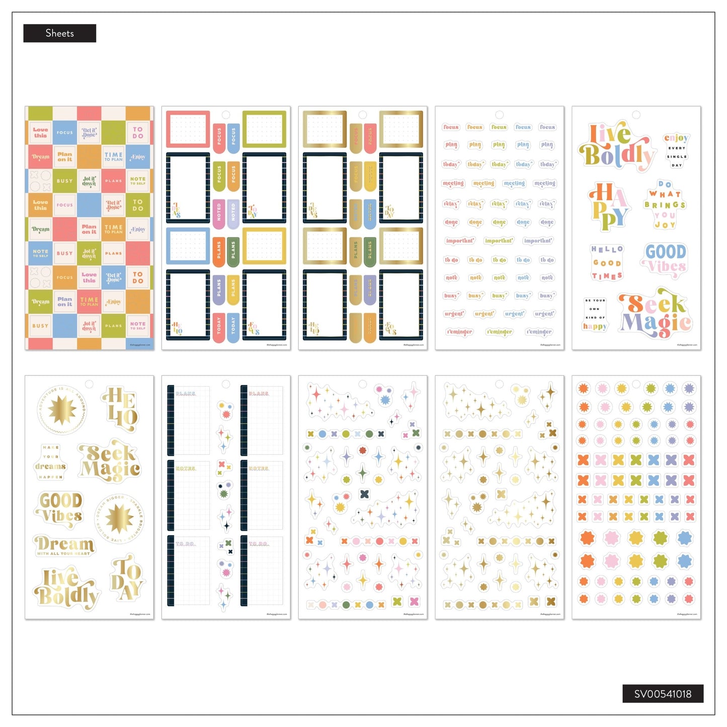 Pop Splash Classic 30 Sheet Sticker Value Pack - Bera Papier