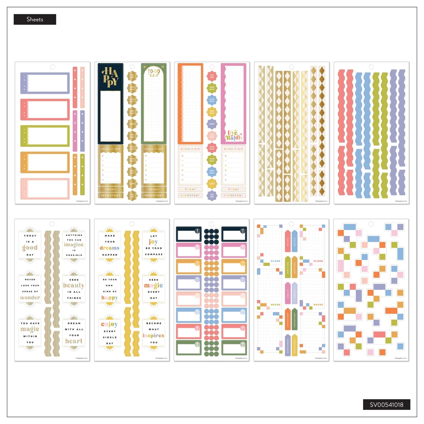 Pop Splash Classic 30 Sheet Sticker Value Pack - Bera Papier