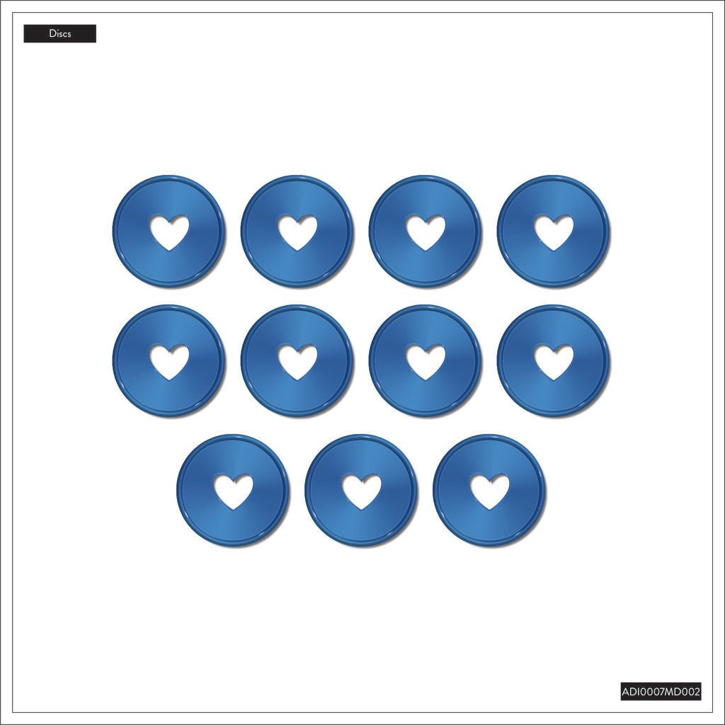 Santorini Blue Metal Disc Set - Discos Metálicos Azules - Bera Papier