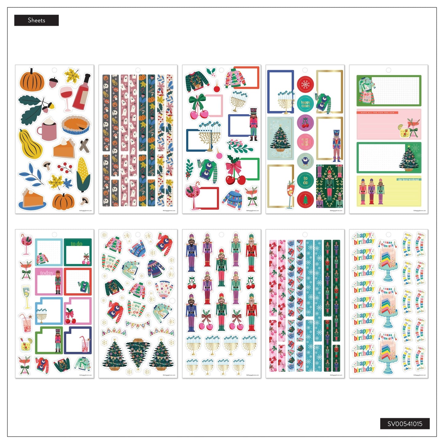 Seasonal Year Classic 30 Sheet Sticker Value Pack - Bera Papier