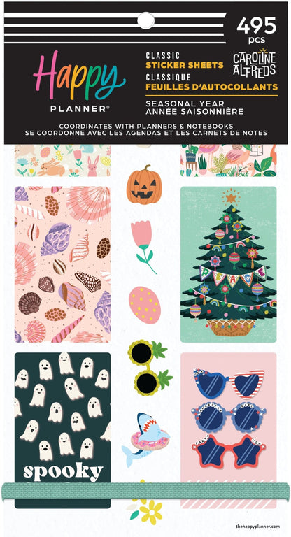 Seasonal Year Classic 30 Sheet Sticker Value Pack - Bera Papier