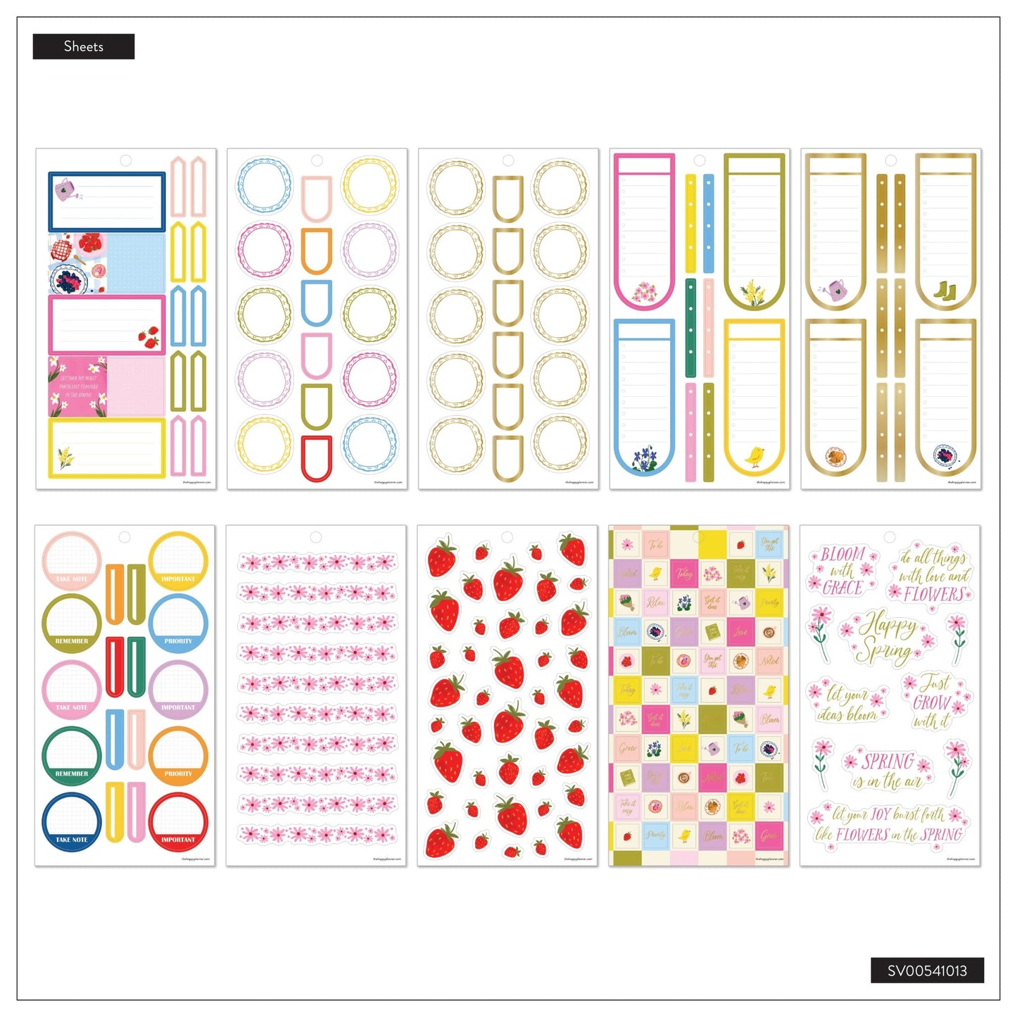 Spring Charm Classic 30 Sheet Sticker Value Pack - Bera Papier