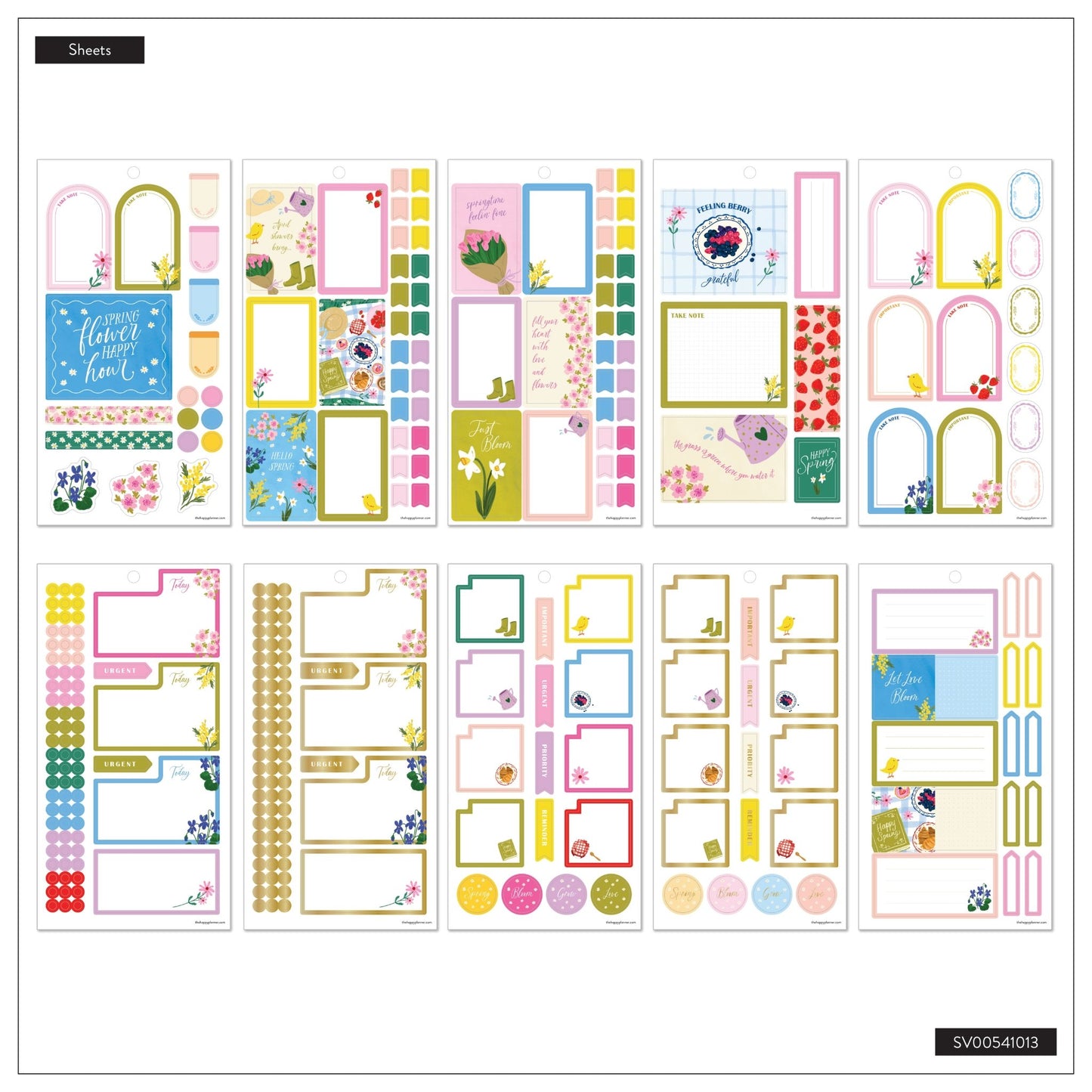 Spring Charm Classic 30 Sheet Sticker Value Pack - Bera Papier