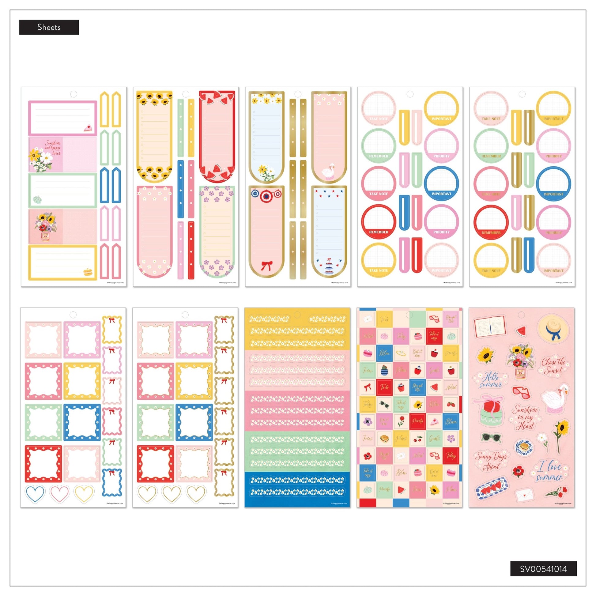 Summer Charm Classic 30 Sheet Sticker Value Pack - Bera Papier