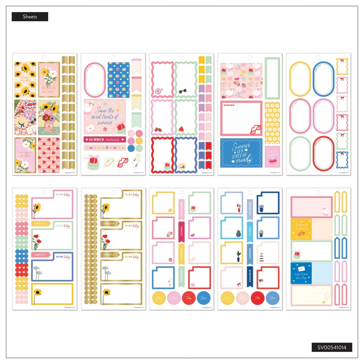 Summer Charm Classic 30 Sheet Sticker Value Pack - Bera Papier