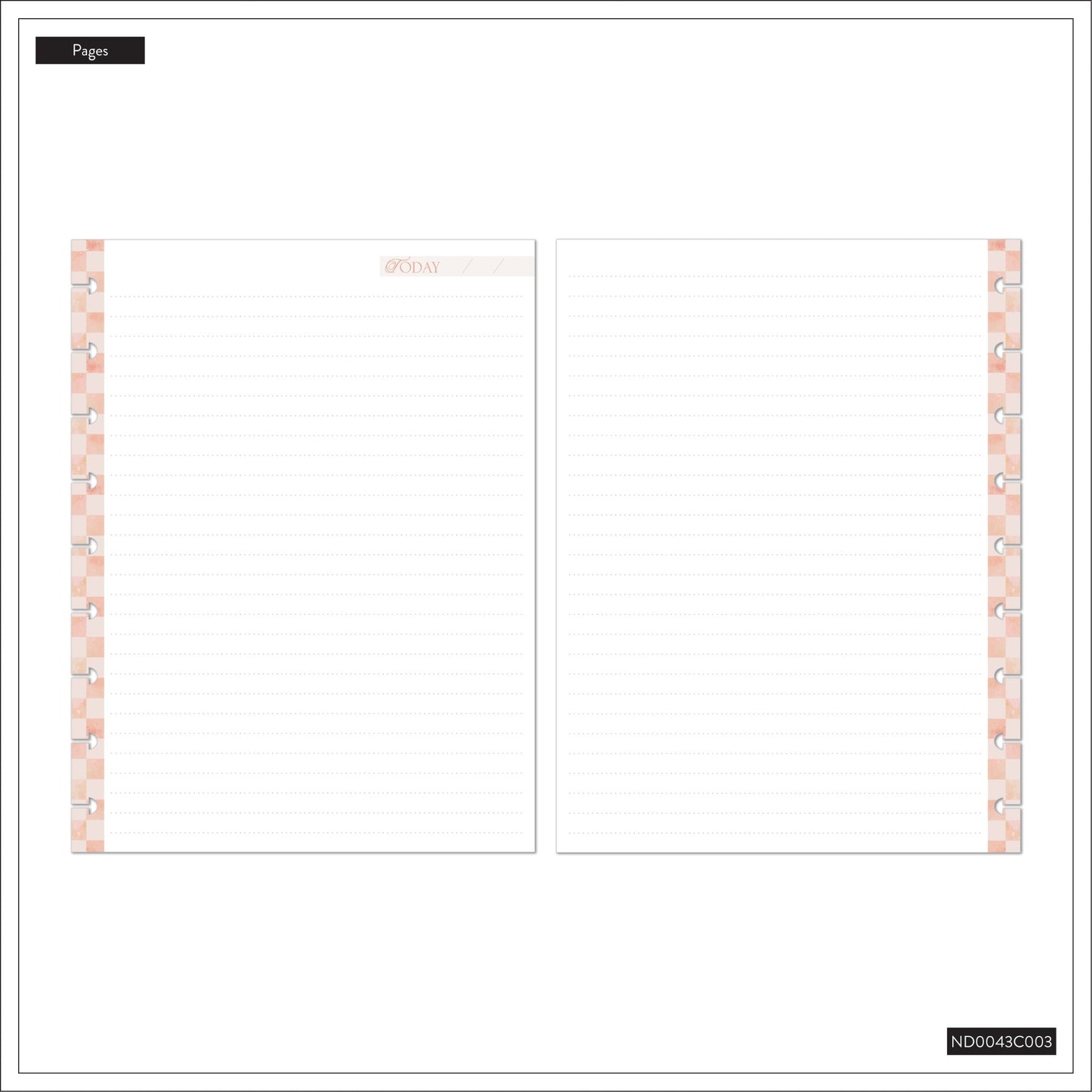 Textured Canvas Happy Planner Classic Notebook – 60 Hojas Dotted Lined - Bera Papier