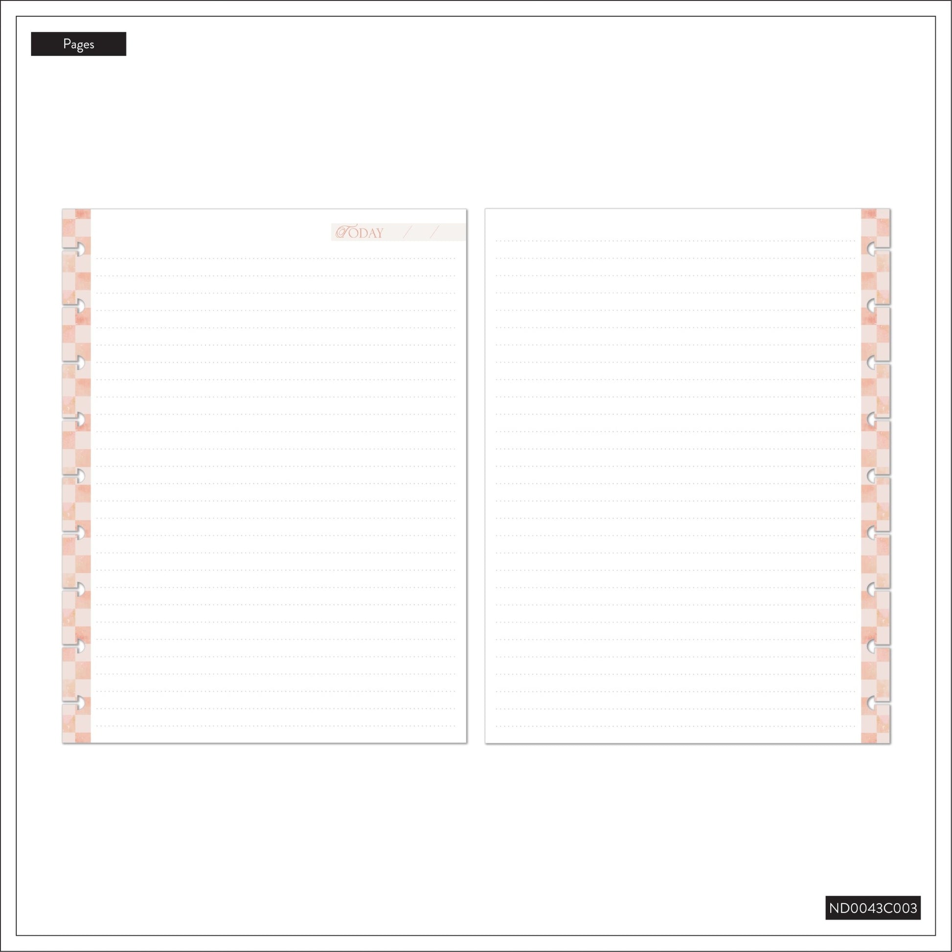 Textured Canvas Happy Planner Classic Notebook – 60 Hojas Dotted Lined - Bera Papier