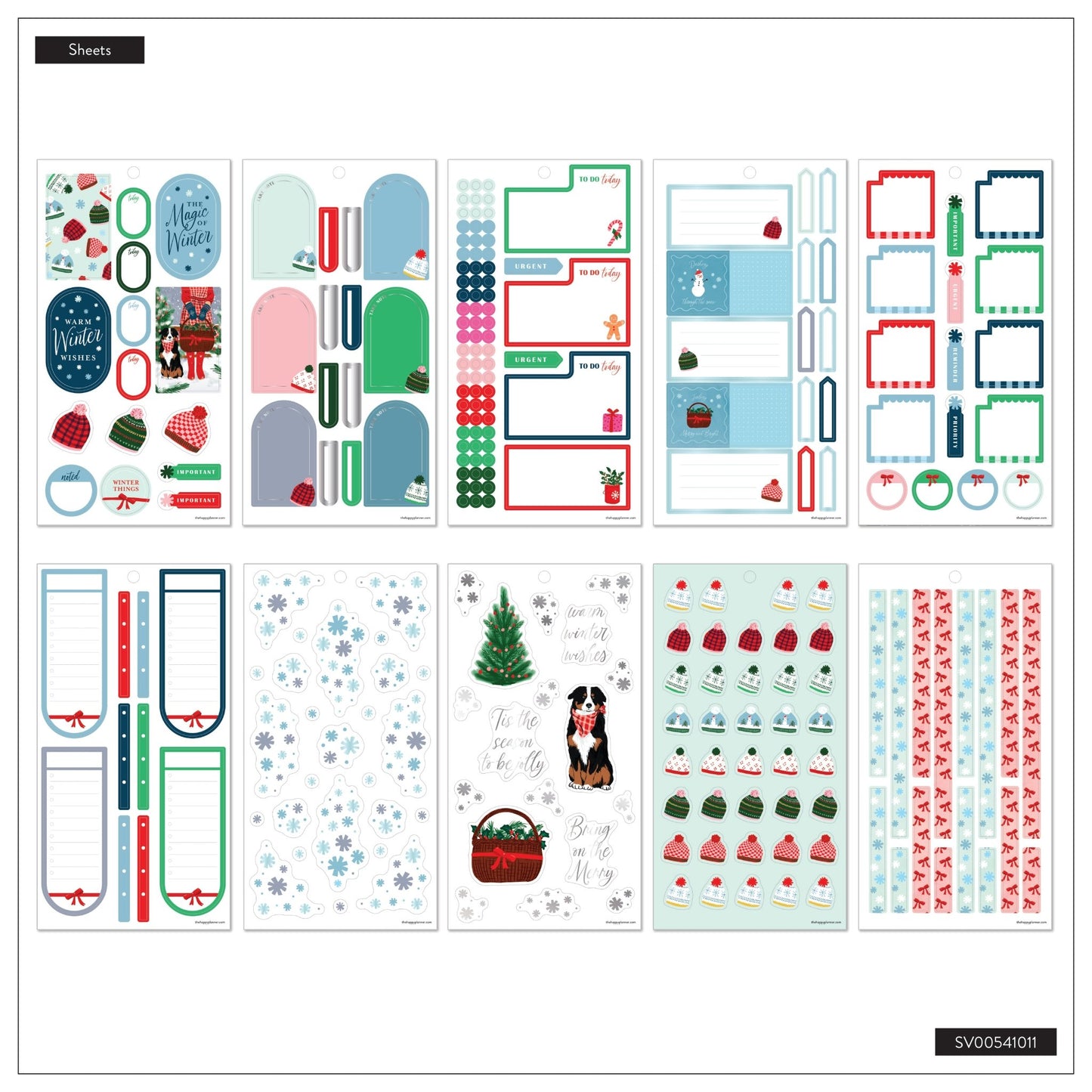 Winter Charm Classic 30 Sheet Sticker Value Pack - Bera Papier