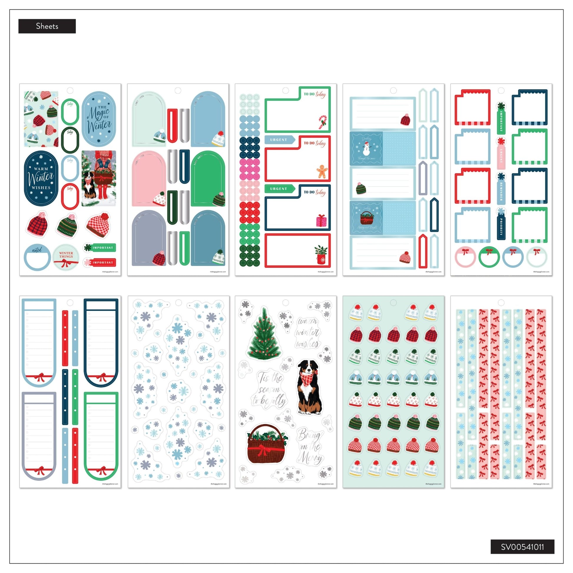 Winter Charm Classic 30 Sheet Sticker Value Pack - Bera Papier