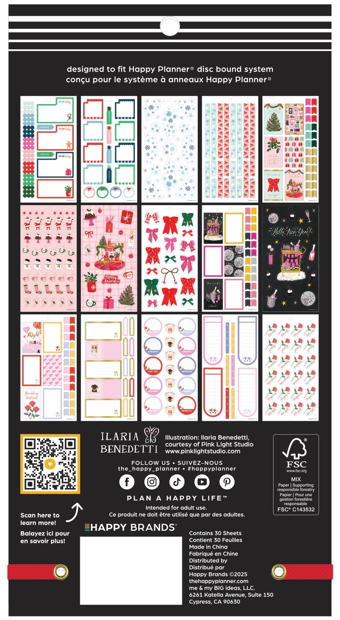 Winter Charm Classic 30 Sheet Sticker Value Pack - Bera Papier